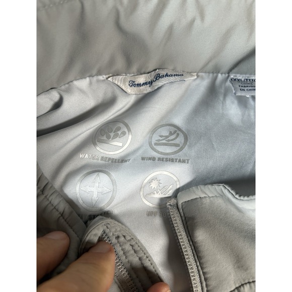 Tommy Bahama On Par Performance Vest Mens XL Grey Stretch Full Zip Golf - Picture 5 of 10